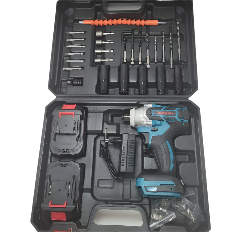 Kit Llave De Impacto Bosich 700nm 1/2 + 2 6ah Bateria