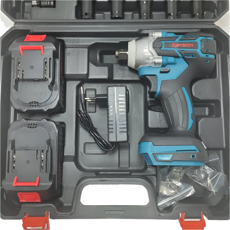 Kit Llave De Impacto Bosich 700nm 1/2 + 2 6ah Bateria