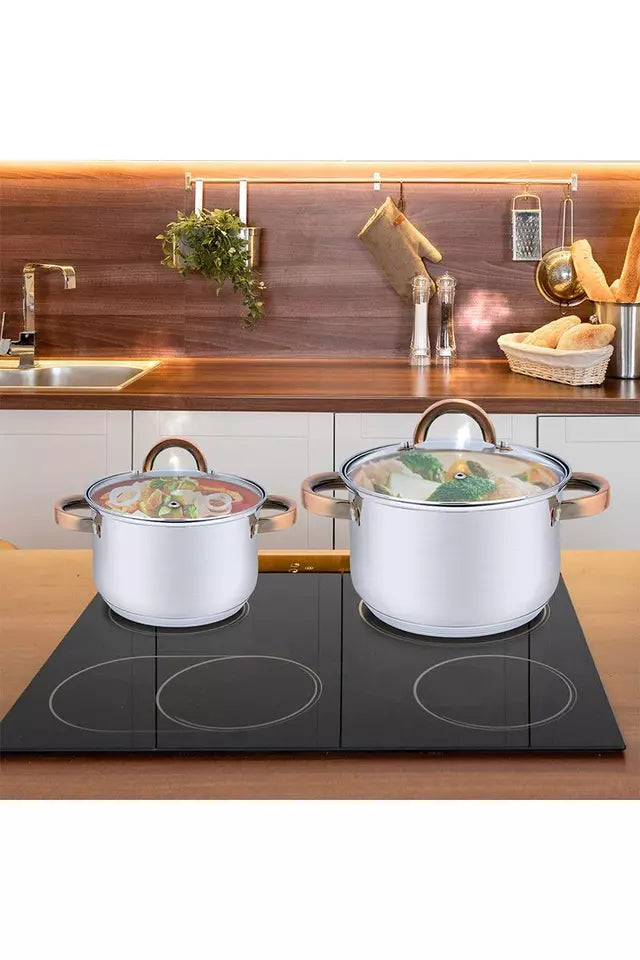 Bateria 8 Piezas Acero Inoxidable Haus Roland Berlin Hr133-2 Plateado