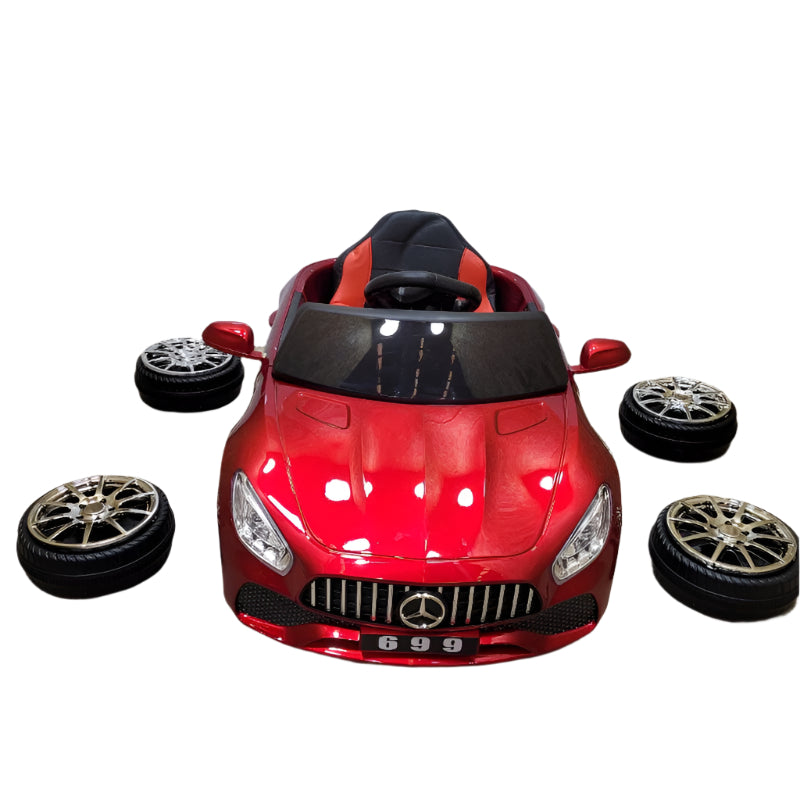 Auto Deportivo Electrico Mercedes Control/Luces/Sonido Mundo 2080 Rojo