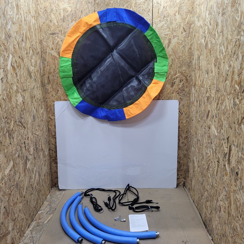 Columpio Circular Kindertop 100 Cm  De Diametro Verde Amarillo Naranjo