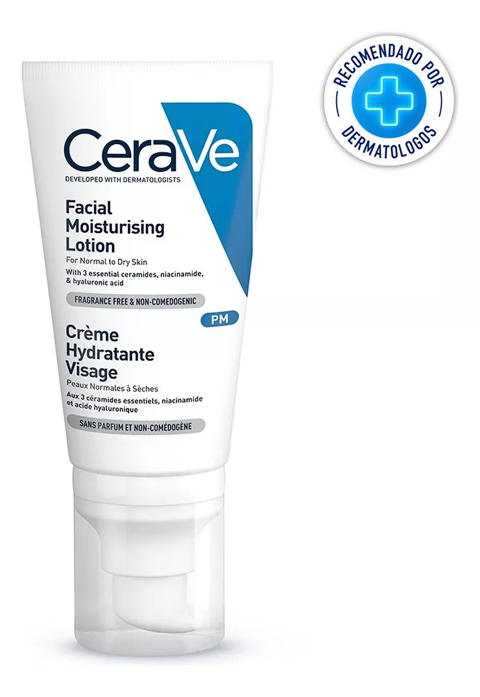 Locion Hidratante  De Rostro Cerave Piel Normal A Seca 52 Ml
