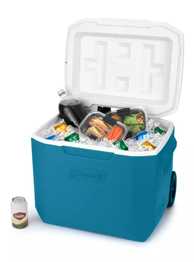 Cooler con Ruedas Coleman Chiller 56.7 Litros Azul