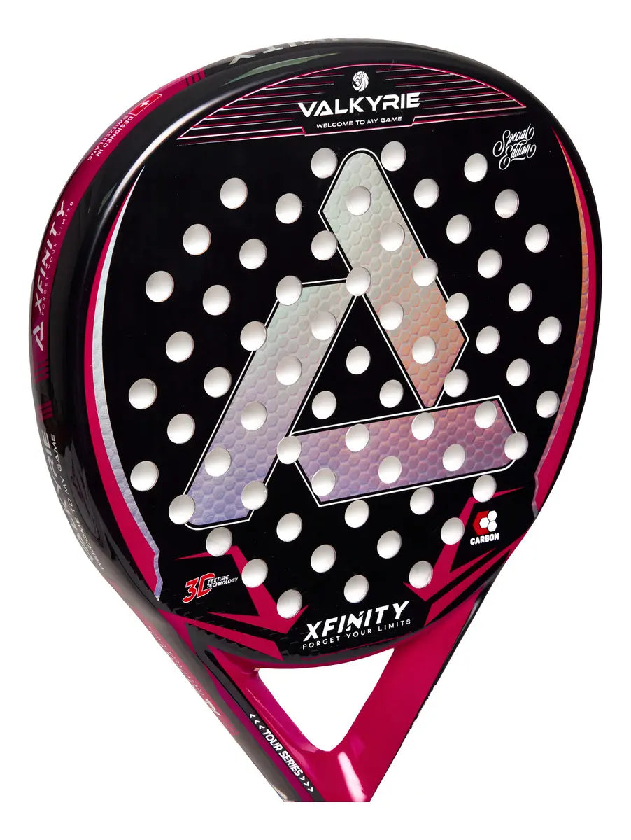 Paleta de Padel XFINITY VALKYRIE Rosado con Estuche Incluido