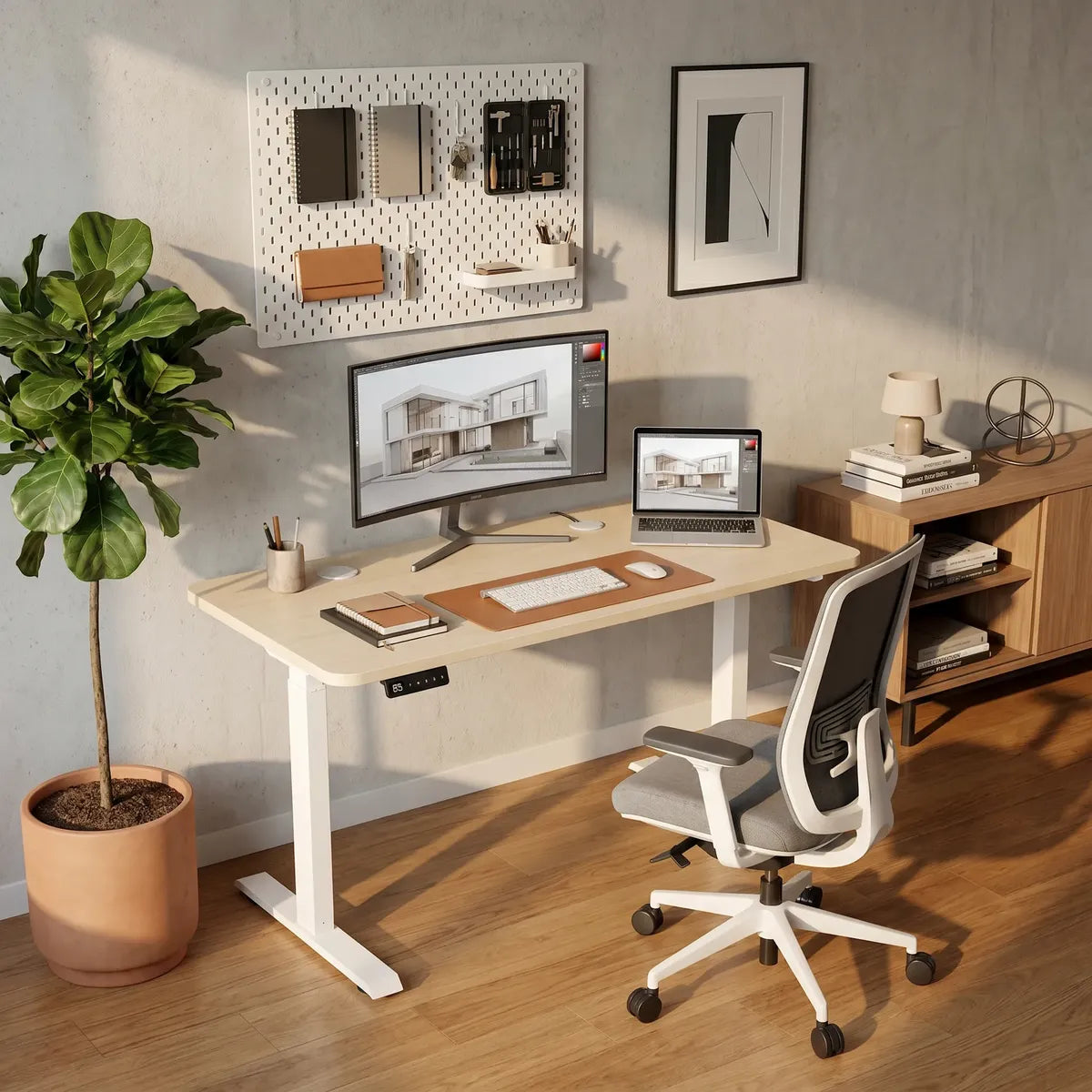 Escritorio de Altura Ajustable 120 cm Profesional Homer Design