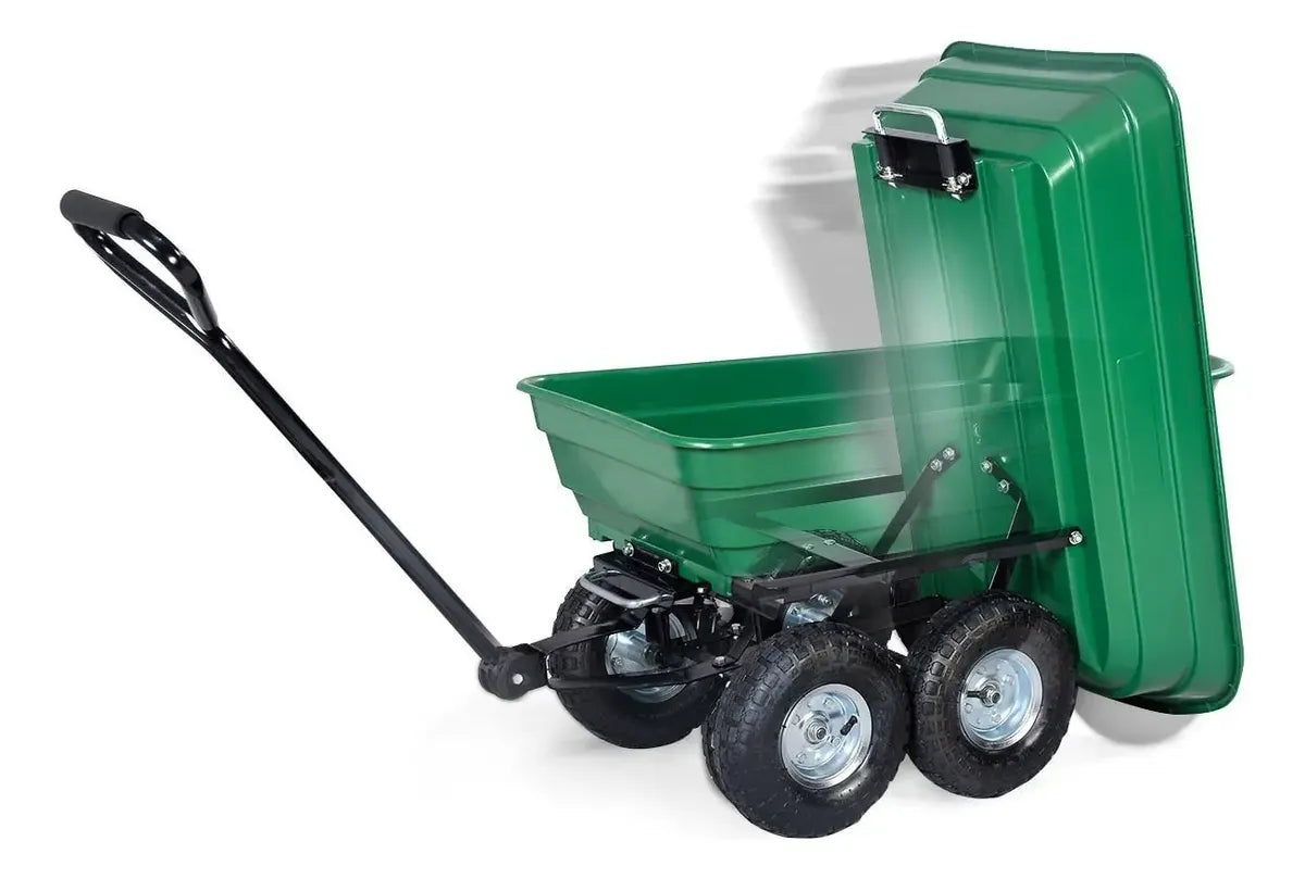 Carro de Arrastre Multipropósito Tolva Abatible Verde
