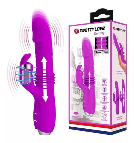 Vibrador Consolador Pretty Love Dorothy Silicona Recargable Morado