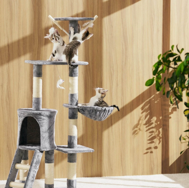 Rascador Para Gatos Generico 5 Niveles Gris