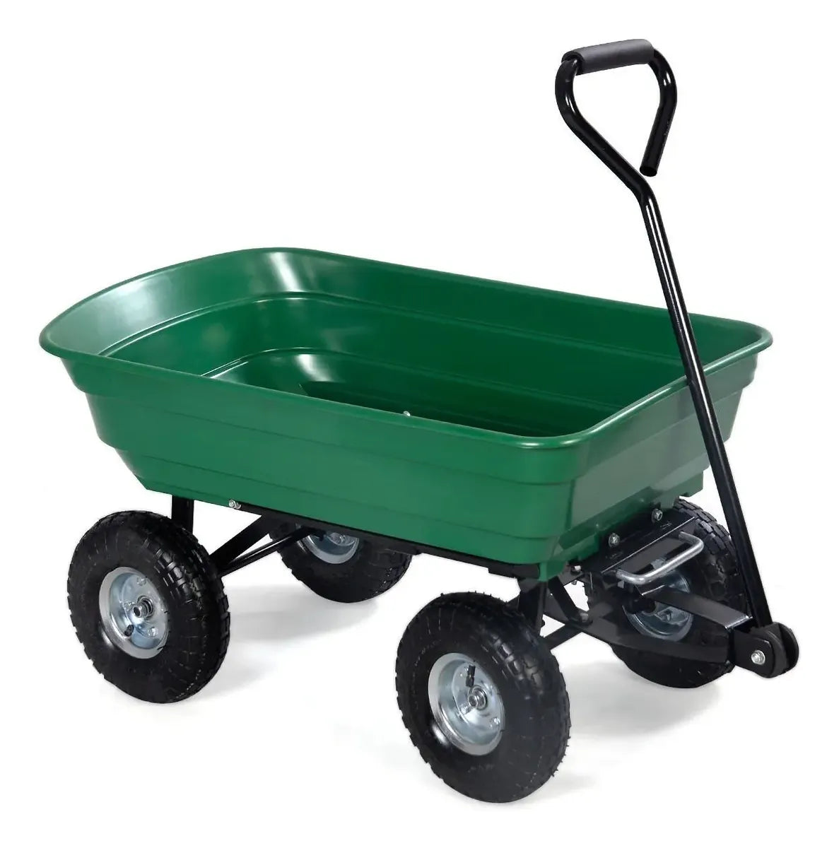 Carro de Arrastre Multipropósito Tolva Abatible Verde