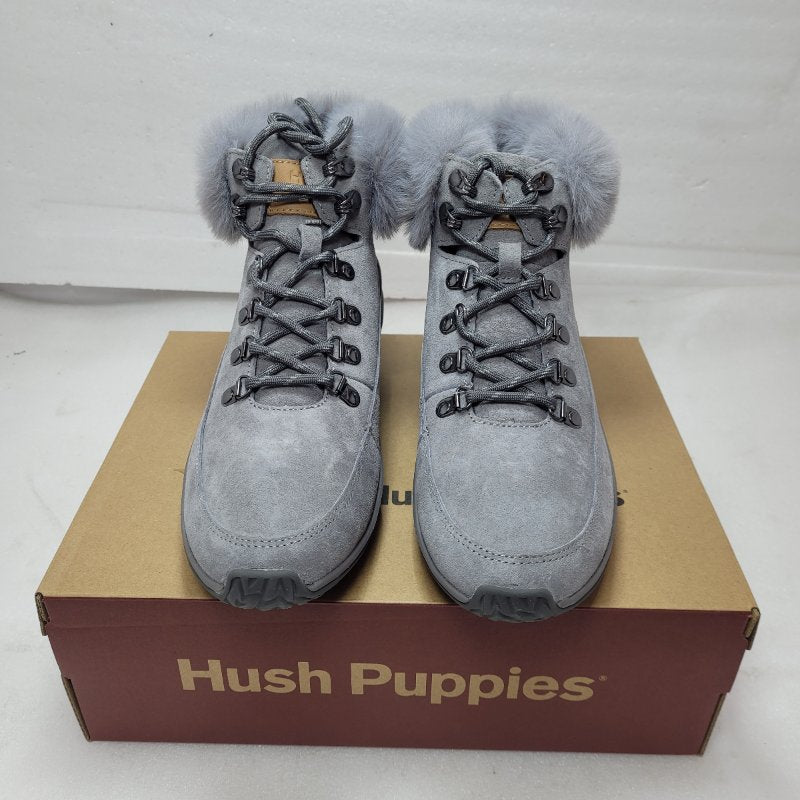Botin Cuero Hush Puppies Spinal Rug Alpine Gris 38 Femenino