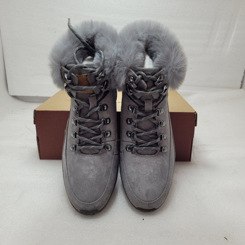 Botin Cuero Hush Puppies Spinal Rug Alpine Gris 38 Femenino