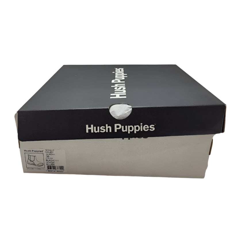 Botin Cuero Hush Puppies Coley Negro 36 Femenino