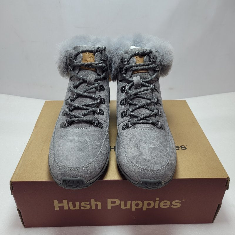 Botin Cuero Hush Puppies Spinal Rug Alpine Gris 37 Femenino