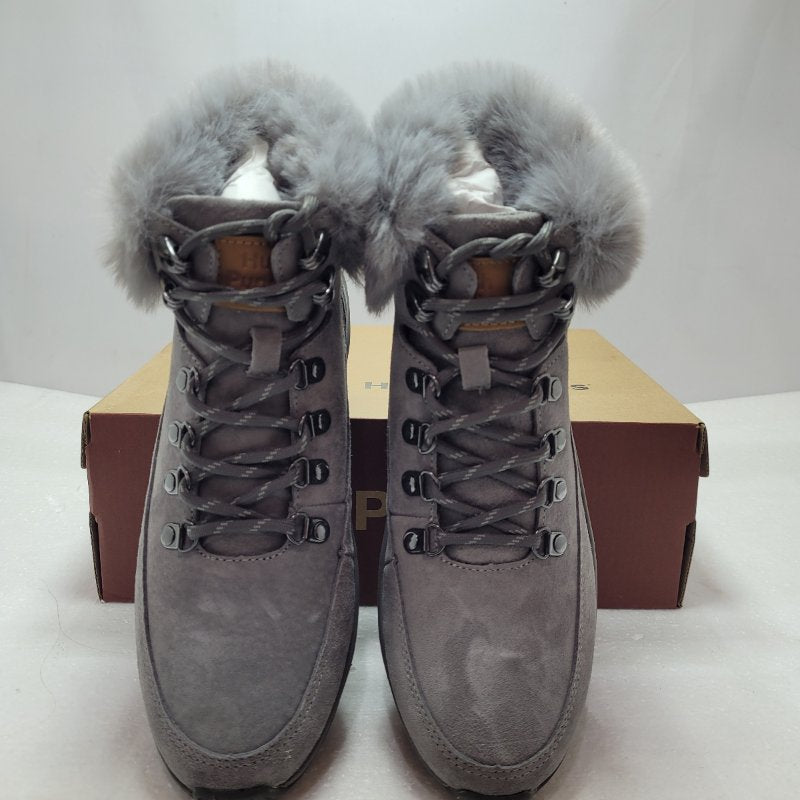 Botin Cuero Hush Puppies Spinal Rug Alpine Gris 37 Femenino