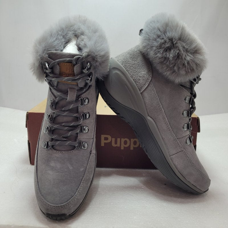 Botin Cuero Hush Puppies Spinal Rug Alpine Gris 37 Femenino