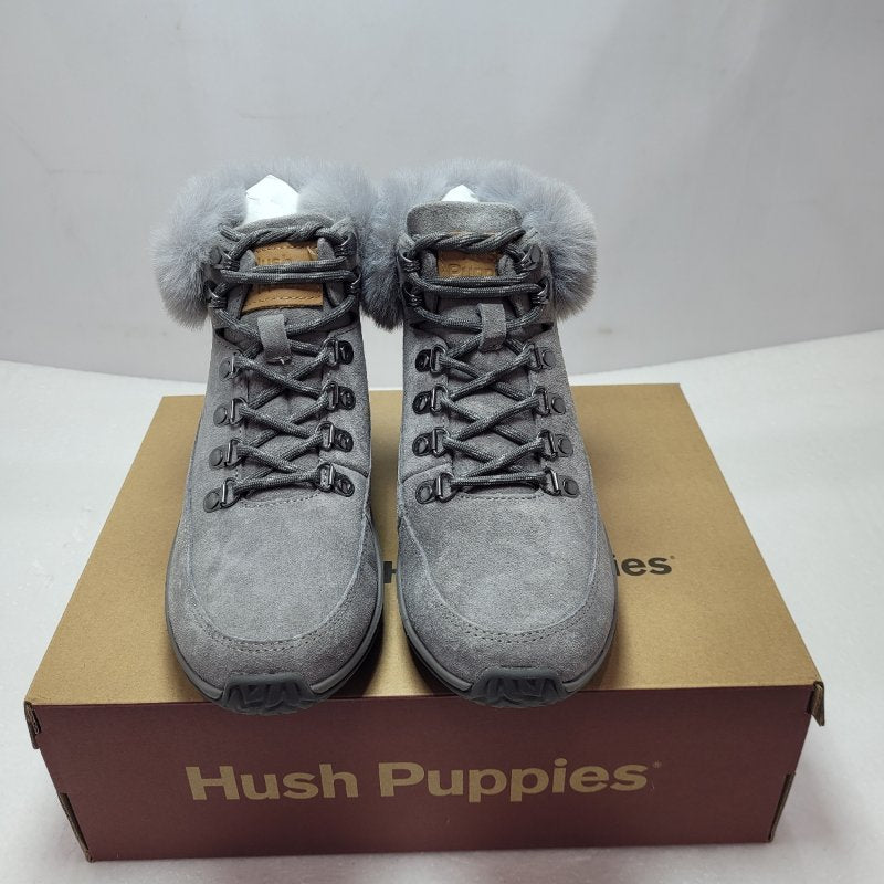 Botin Cuero Hush Puppies Spinal Rug Alpine Gris 35 Femenino