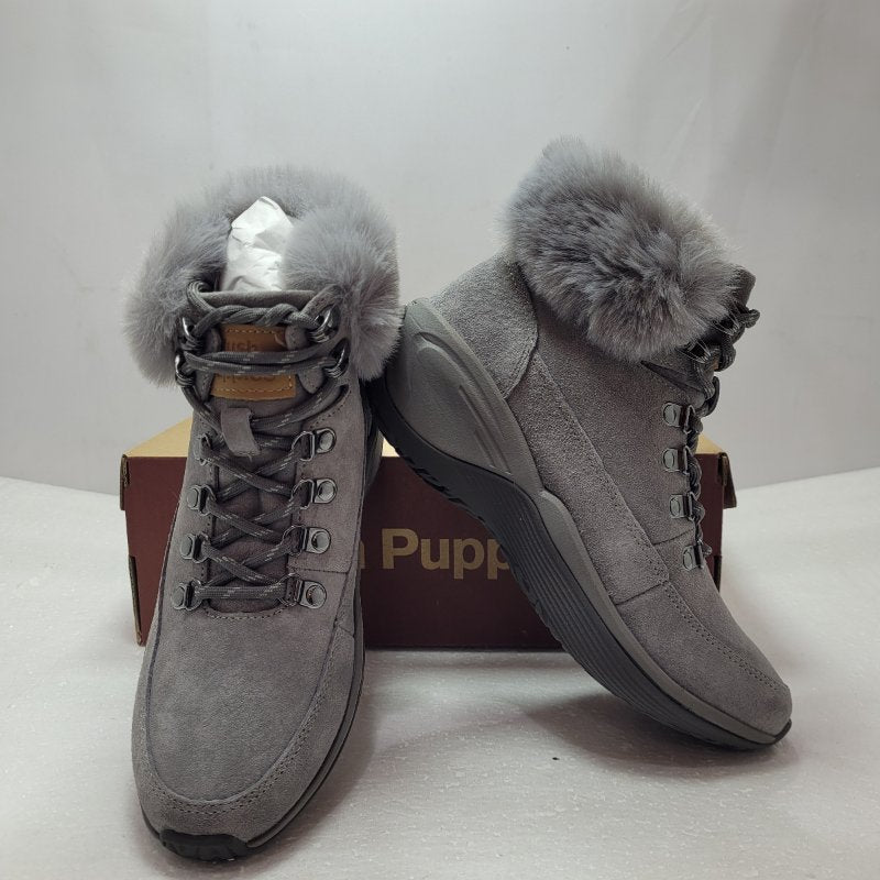 Botin Cuero Hush Puppies Spinal Rug Alpine Gris 35 Femenino