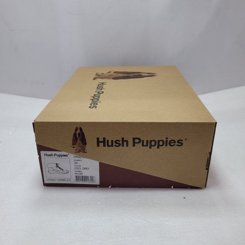 Botin Cuero Hush Puppies Spinal Rug Alpine Gris 35 Femenino