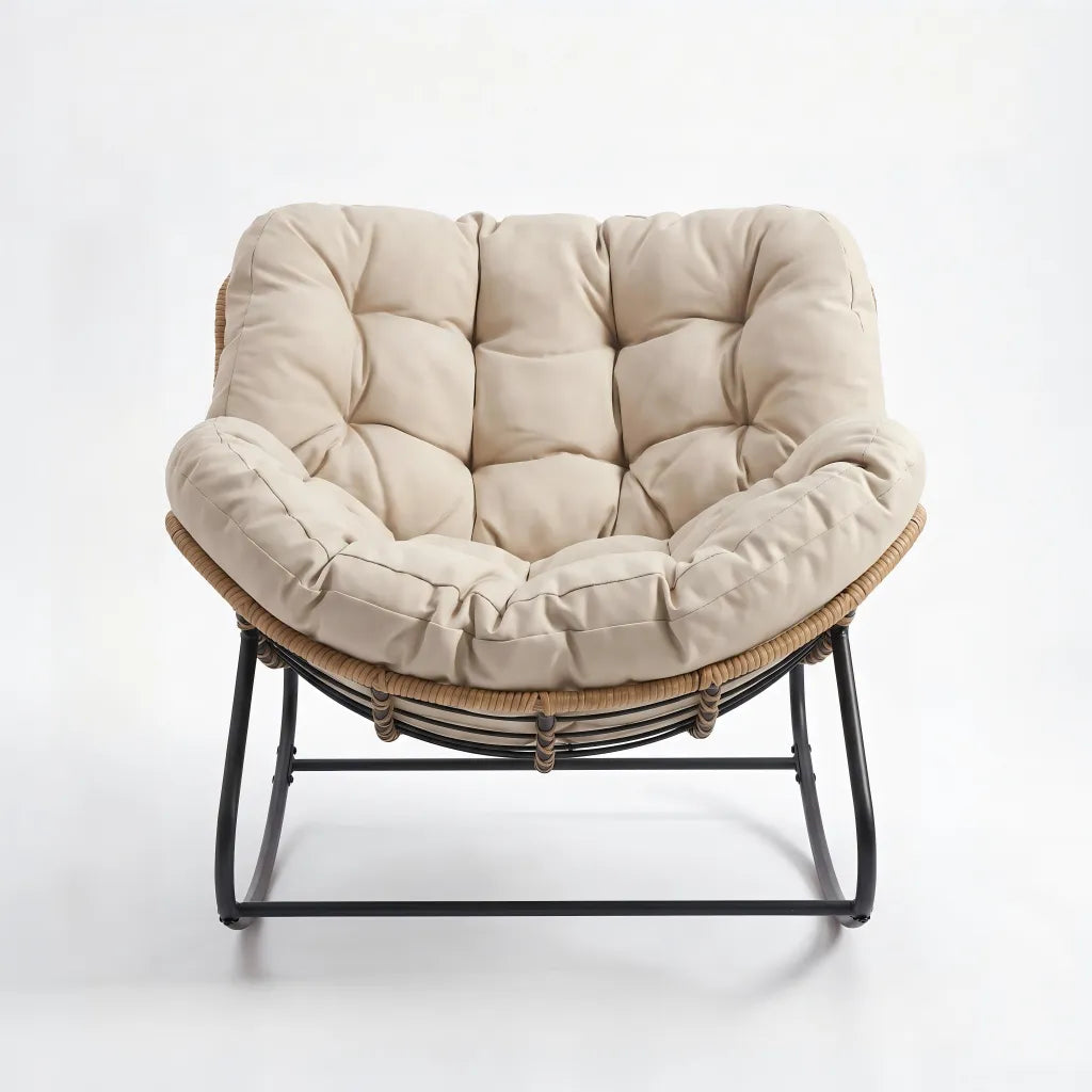 Silla Mecedora Rattan Moderno Boho