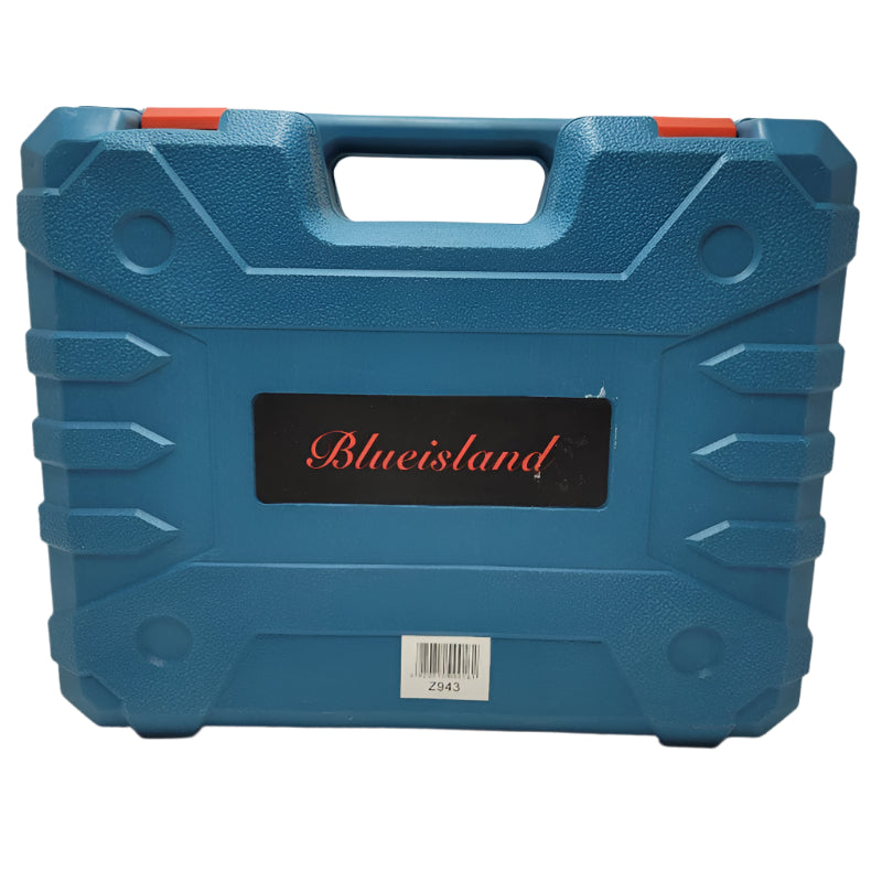 Kit Llave De Impacto Blue Island Con Accesorios Azul 128v