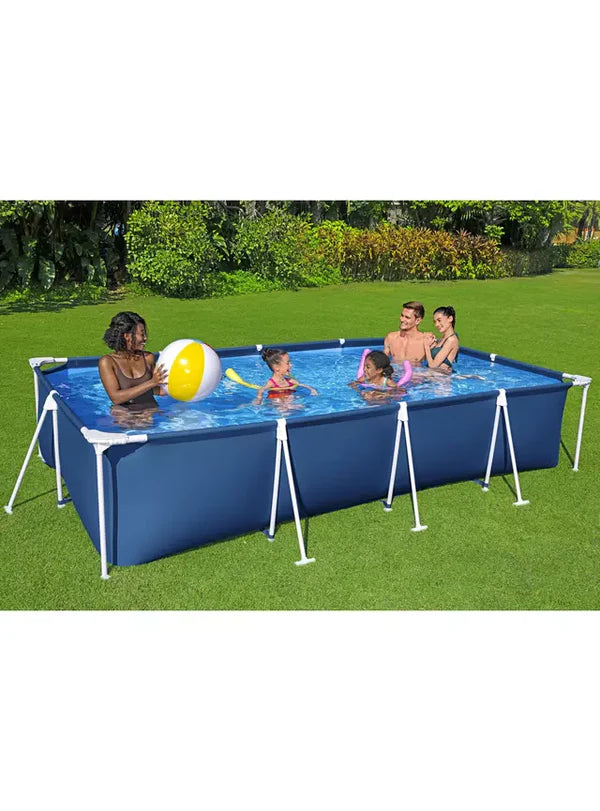 Piscina rectangular Bestway Steel Pro, 4.00 M x 2.11 M, 13.1 x 6.11, 81 CM, Azul