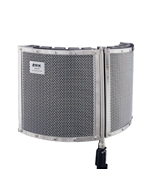 Panel Protector De Aislamiento Para Micrófono Lyxpro Vri-30 Plateado