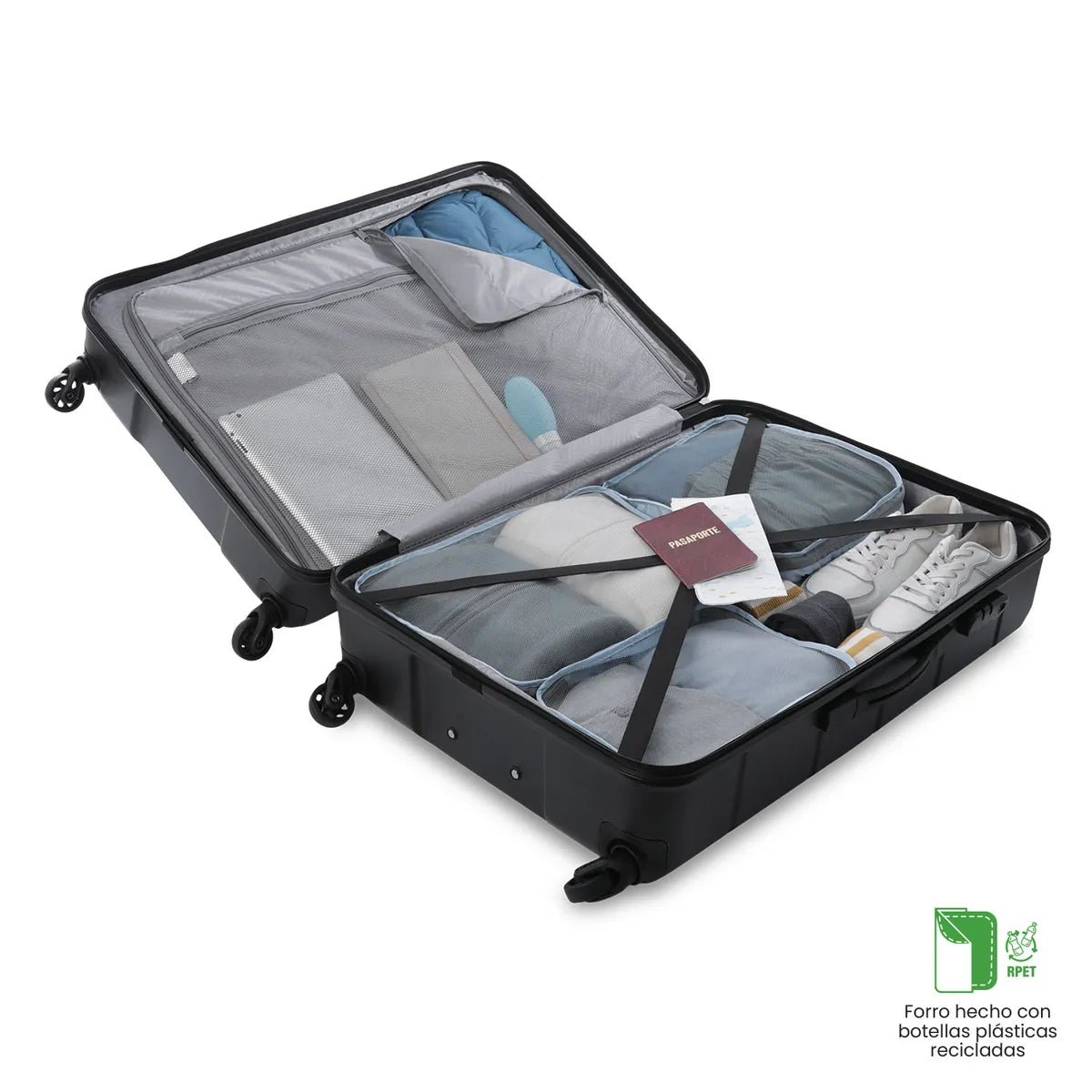 Maleta de Viaje Totto Travel Rayatta Negra L 97.34 L/ 4.30 KG