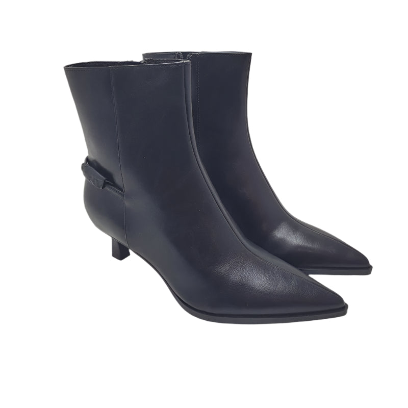 Botines Tacon Hebilla Zara Negro 36