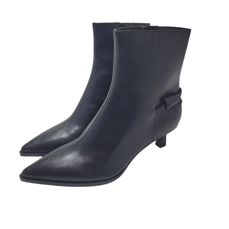 Botines Tacon Hebilla Zara Negro 36