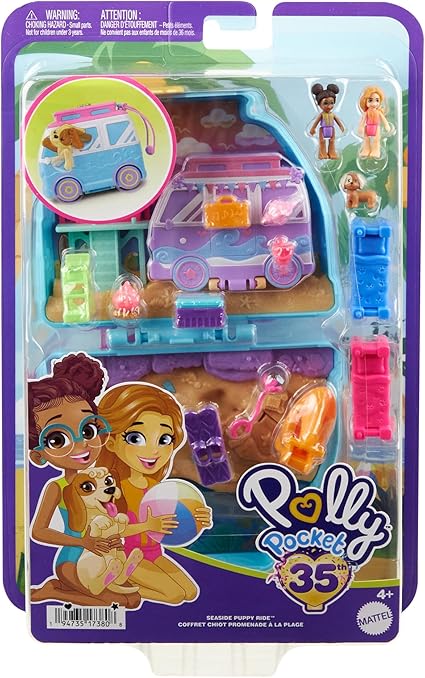 PLAYSET ESTUCHE PERRITO EN CARAVANA POLLY POCKET HRD36 NIÑA