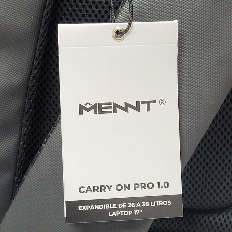 Mochila Carry Mennt On Pro 1.0 Negro Laptop 17 Pulgadas 26 A 38 Litros
