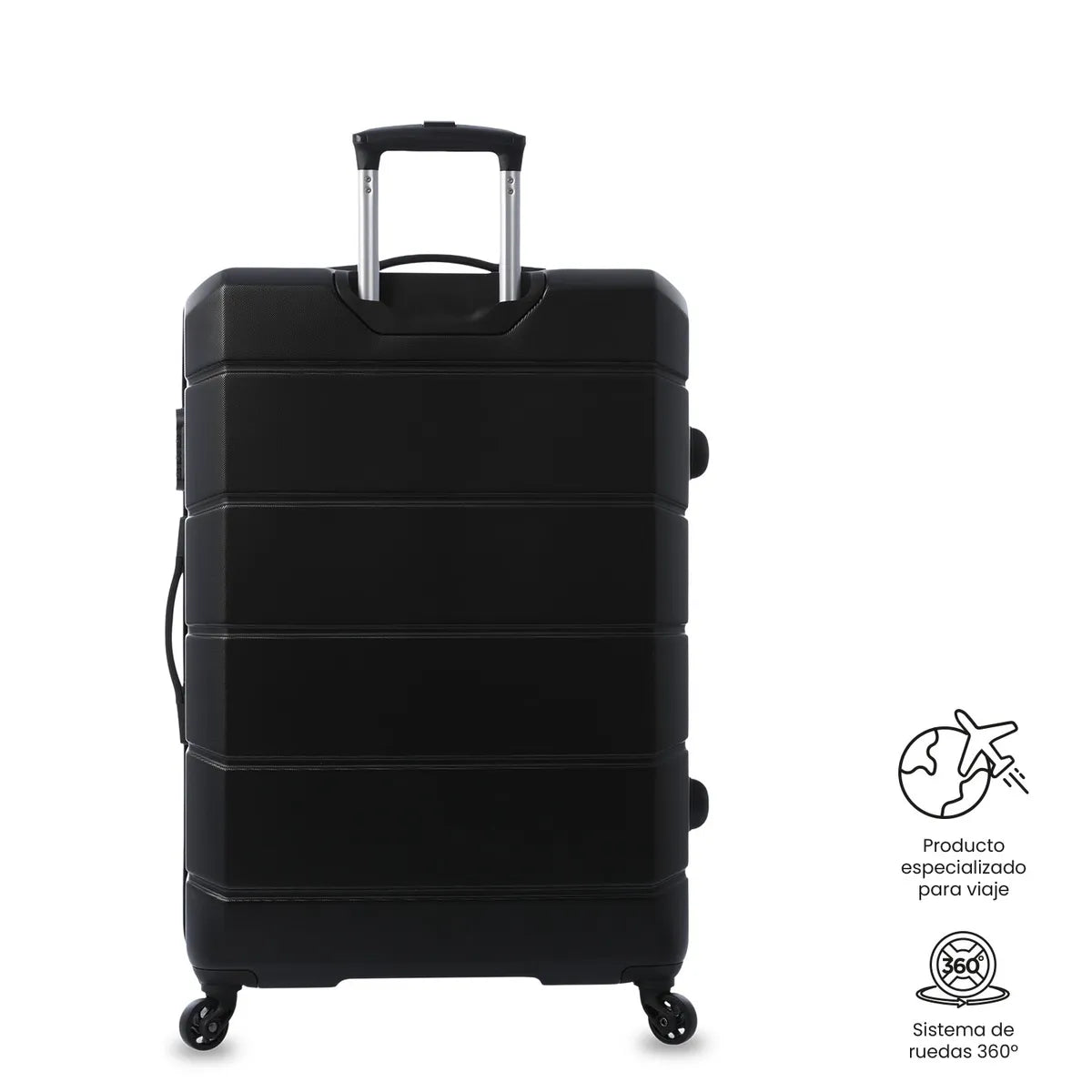 Maleta de Viaje Totto Travel Rayatta Negra L 97.34 L/ 4.30 KG