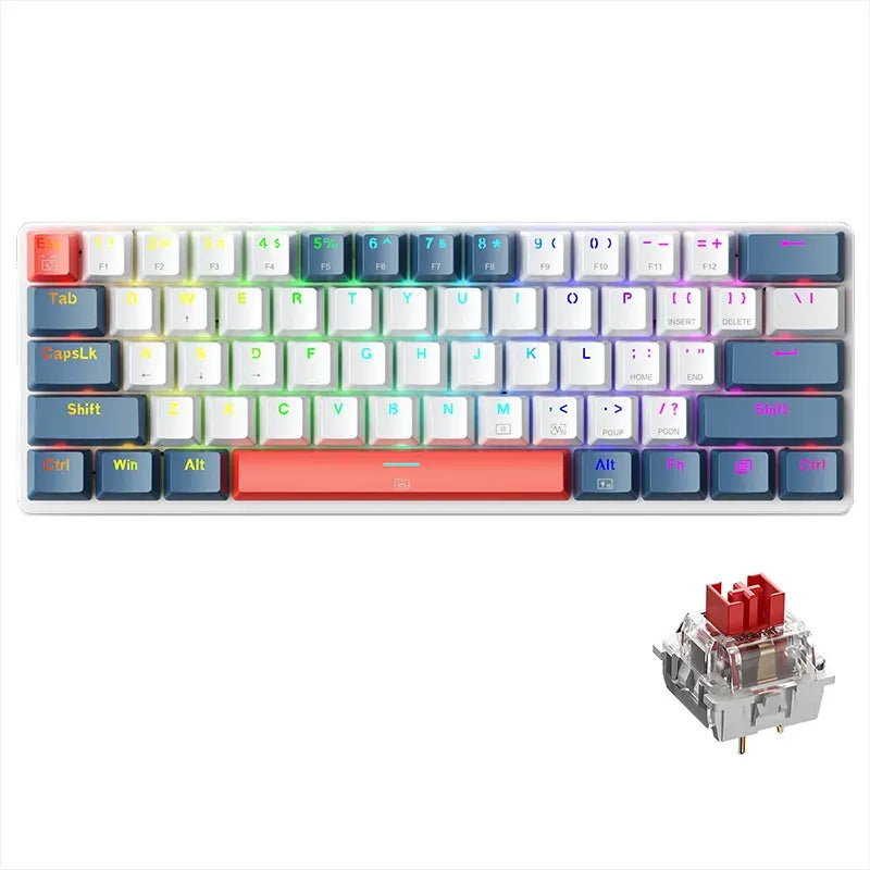 Teclado Mecánico Machenike K500-B61 Red Switch RGB con Cable