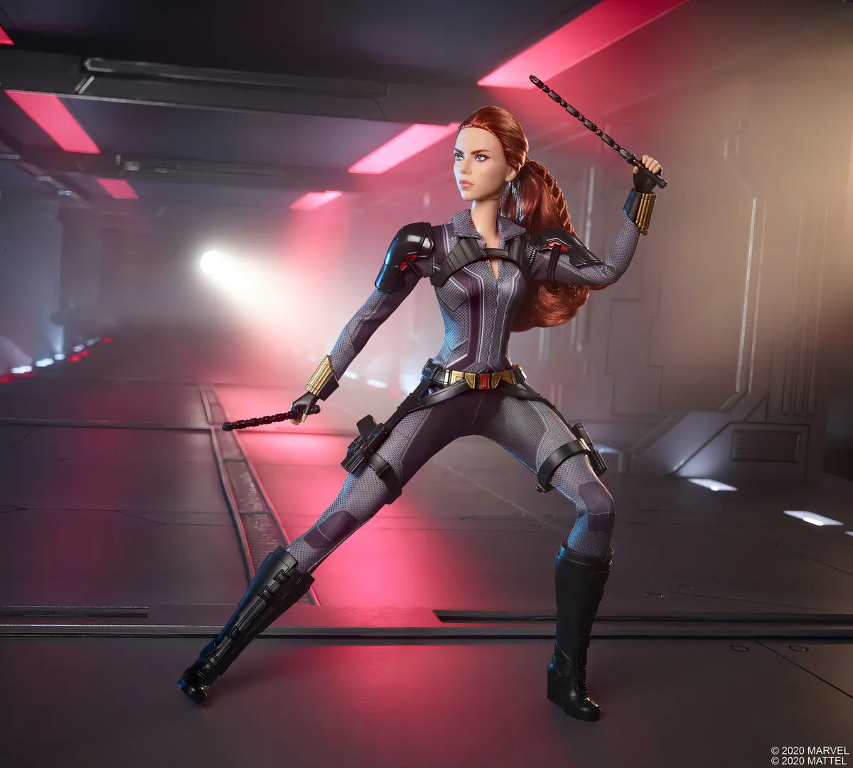Muñeca Barbie Marveløs Black Widow Mattel Gly31
