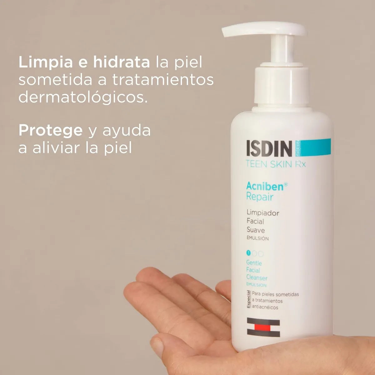 Limpiador Facial Isdin Acniben Repair Emulsion 180 Ml 1 Unidad Femenino