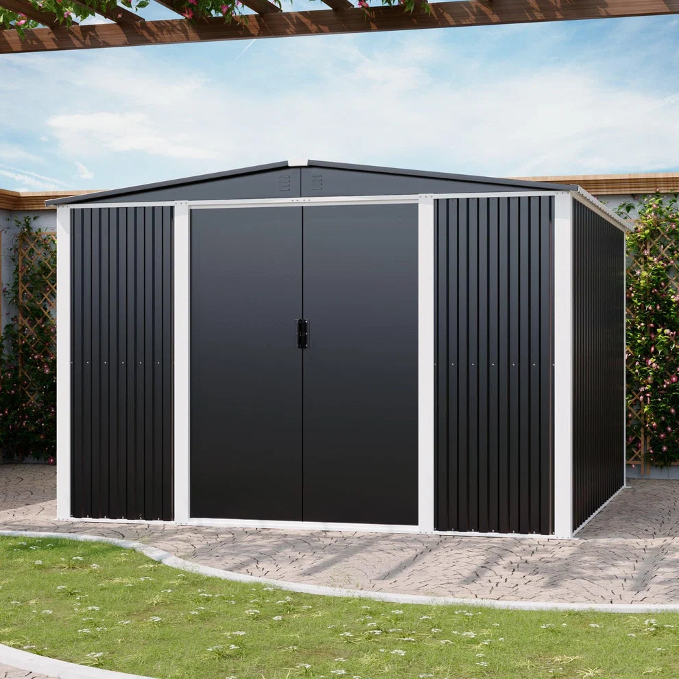 Bodega Exterior Doble Techo Metanek DS-06 Black 300x300 cm