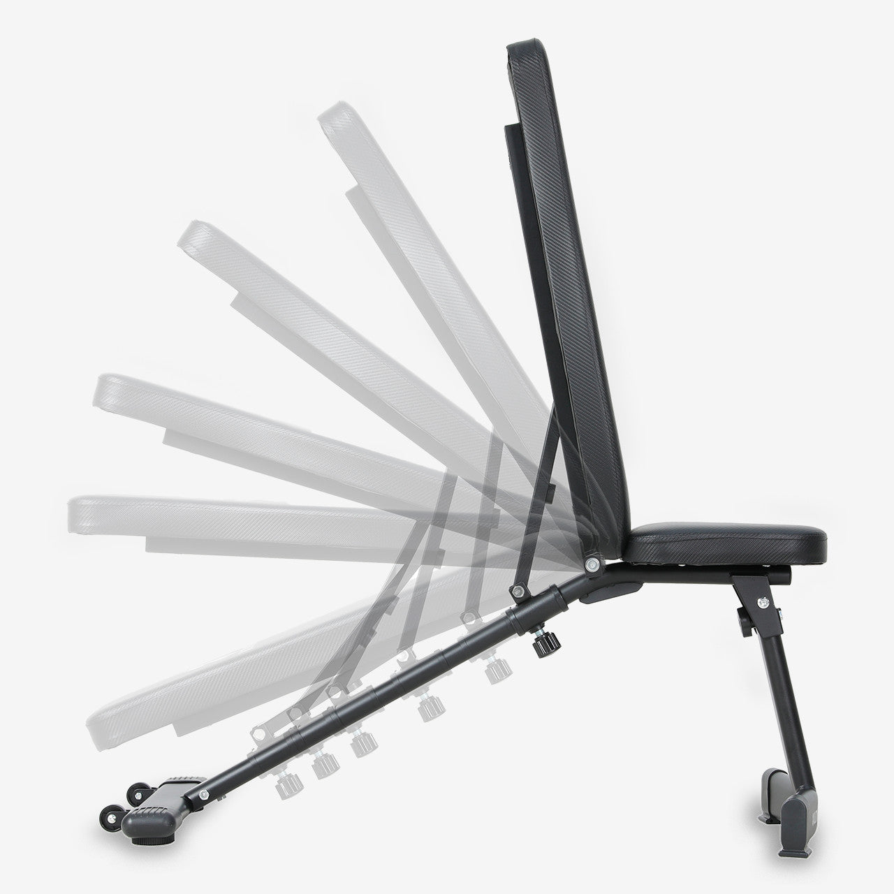Banco Multifuncional Inclinable Plano Slim Ultimate Fitness Negro