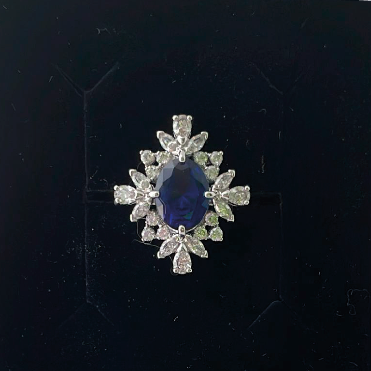 Anillo ring sapp swarovski 5513211 azul - plateado femenino [Openbox]