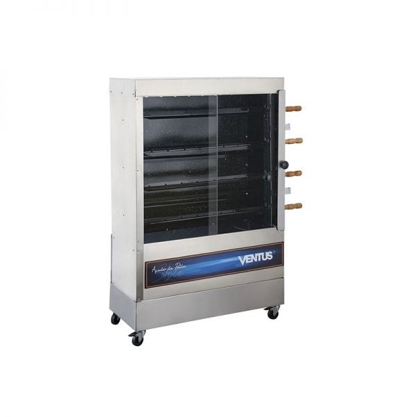 Asador De Pollo 4 Quemadores Tubular Ventus Pr-623N Negro