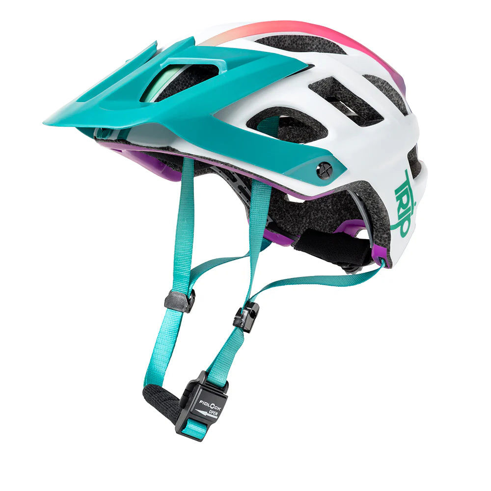 Casco Trip Enduro White/Turquesa Femenino S/M