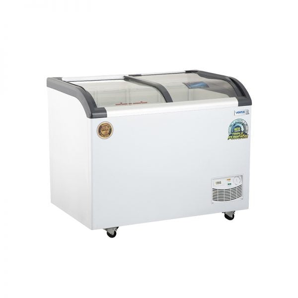 Conservadora Tapa De Vidrio Curvo Ventus Ctv-320Qe Blanco 320 Lts