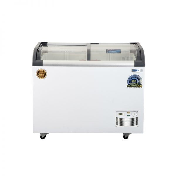 Conservadora Tapa De Vidrio Curvo Ventus Ctv-320Qe Blanco 320 Lts