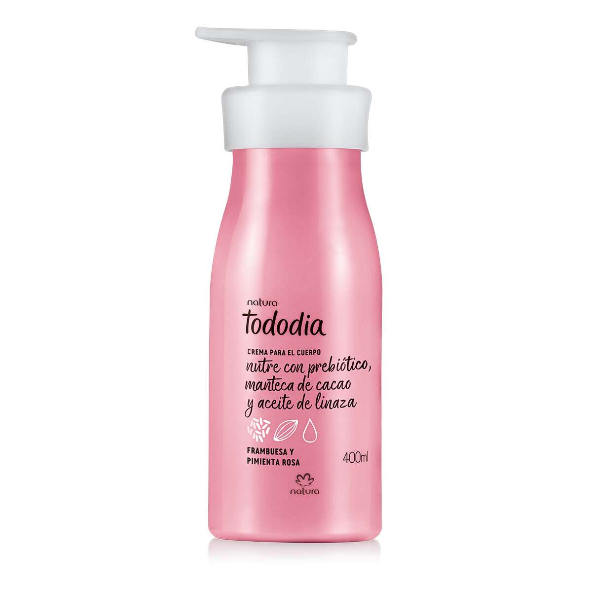 Crema Para El Cuerpo Natura Tododia Frambuesa Y Pimienta Rosa 400ml