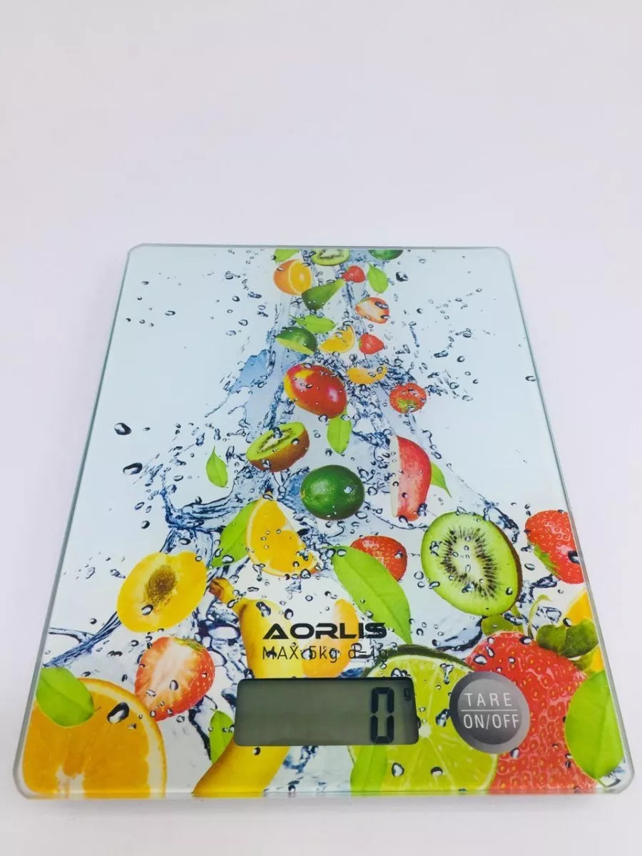 Balanza Digital De Cocina Aorlis Gramera / Dibujos De Frutas 5Kg [Openbox]