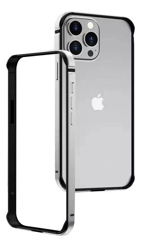 Funda Protectora Metalica Generico Iphone 14 Pro Max / 13 / 12 / 11 Plateado