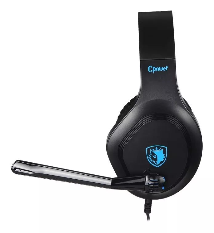 Audífono Diadema Gamer Sades Cpower Azul.