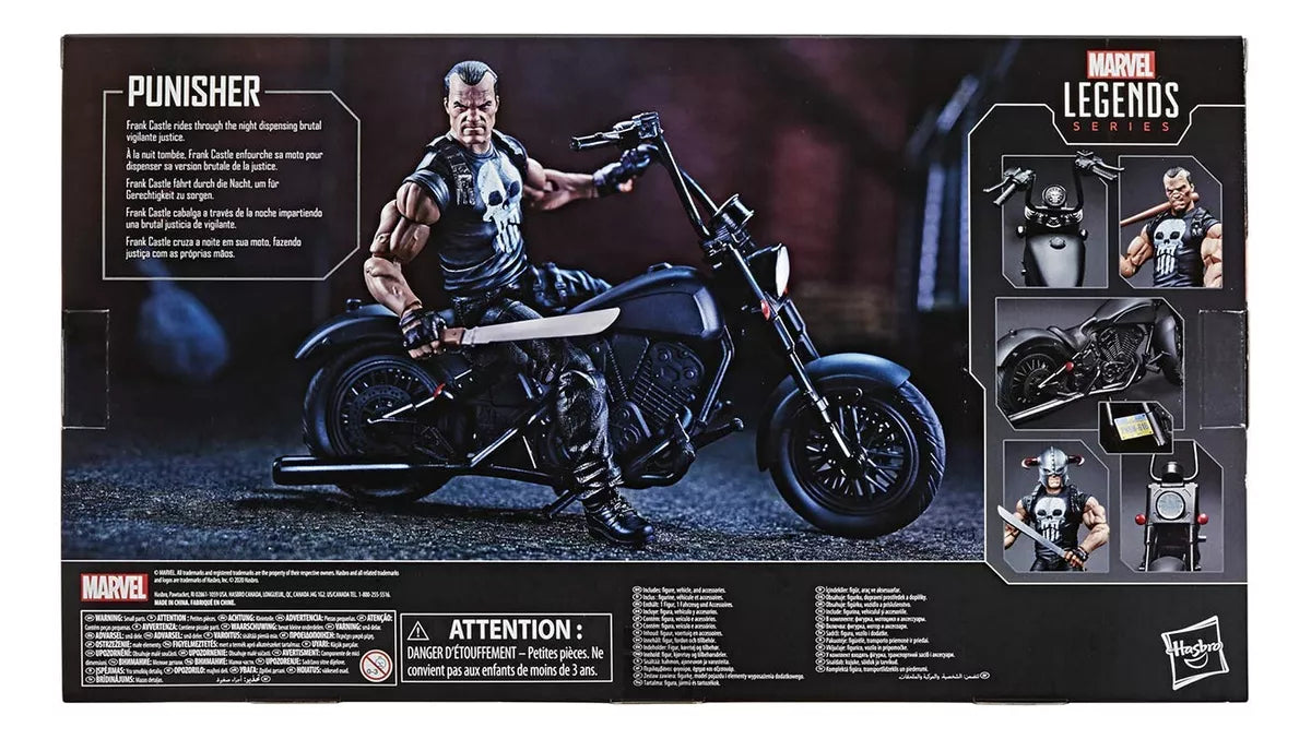 Figura De Accion De Motocicleta Hasbro Marvel  The Punisher 4+ [NTO]