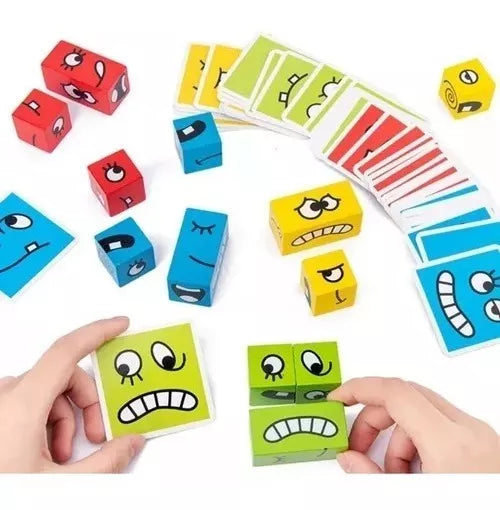 Juego De Puzzle Cubos Expresiones Y Emociones 2.0 [Openbox]