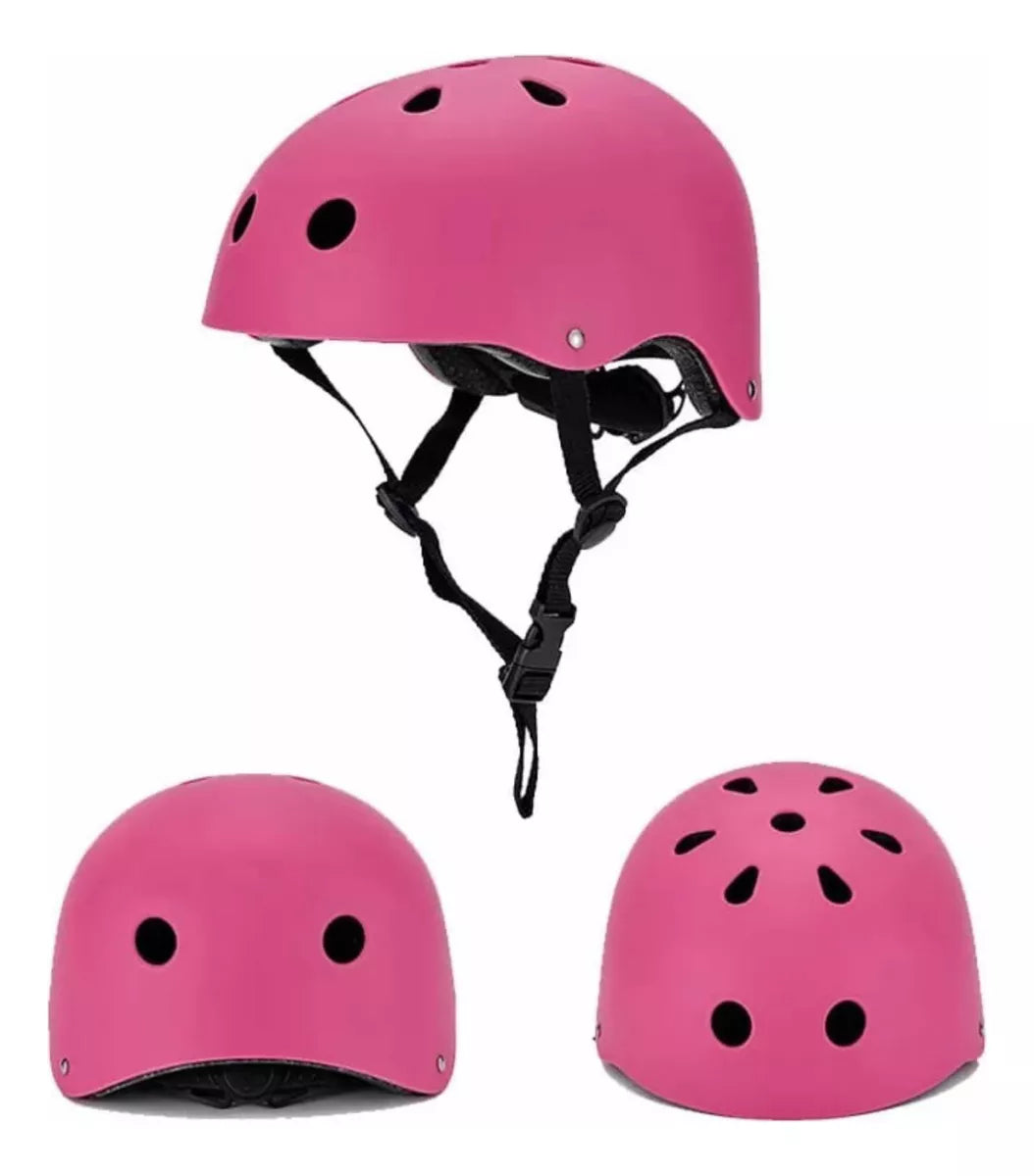 Casco De Proteccion Para Niño Generico Bicicleta Patines Skate Rosado [Openbox]