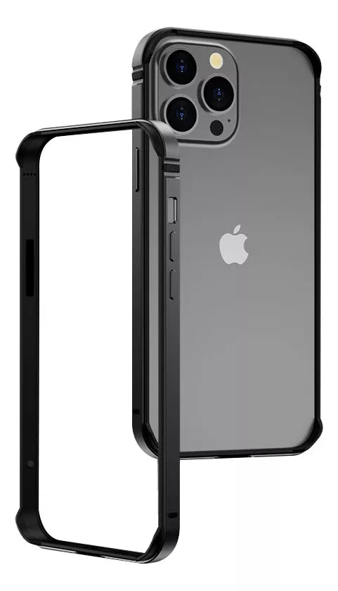 Funda Protectora Metalica Generico Iphone 14 Pro  Max  / 13 /12 / 11 Negro